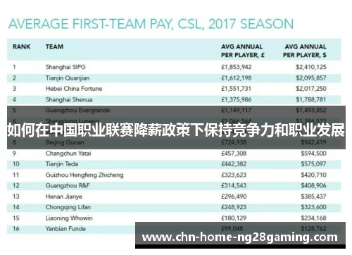 如何在中国职业联赛降薪政策下保持竞争力和职业发展