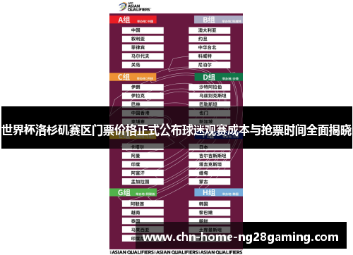 世界杯洛杉矶赛区门票价格正式公布球迷观赛成本与抢票时间全面揭晓 世界杯洛杉矶赛区门票价格正式公布球迷观赛成本与抢票时间全面揭晓